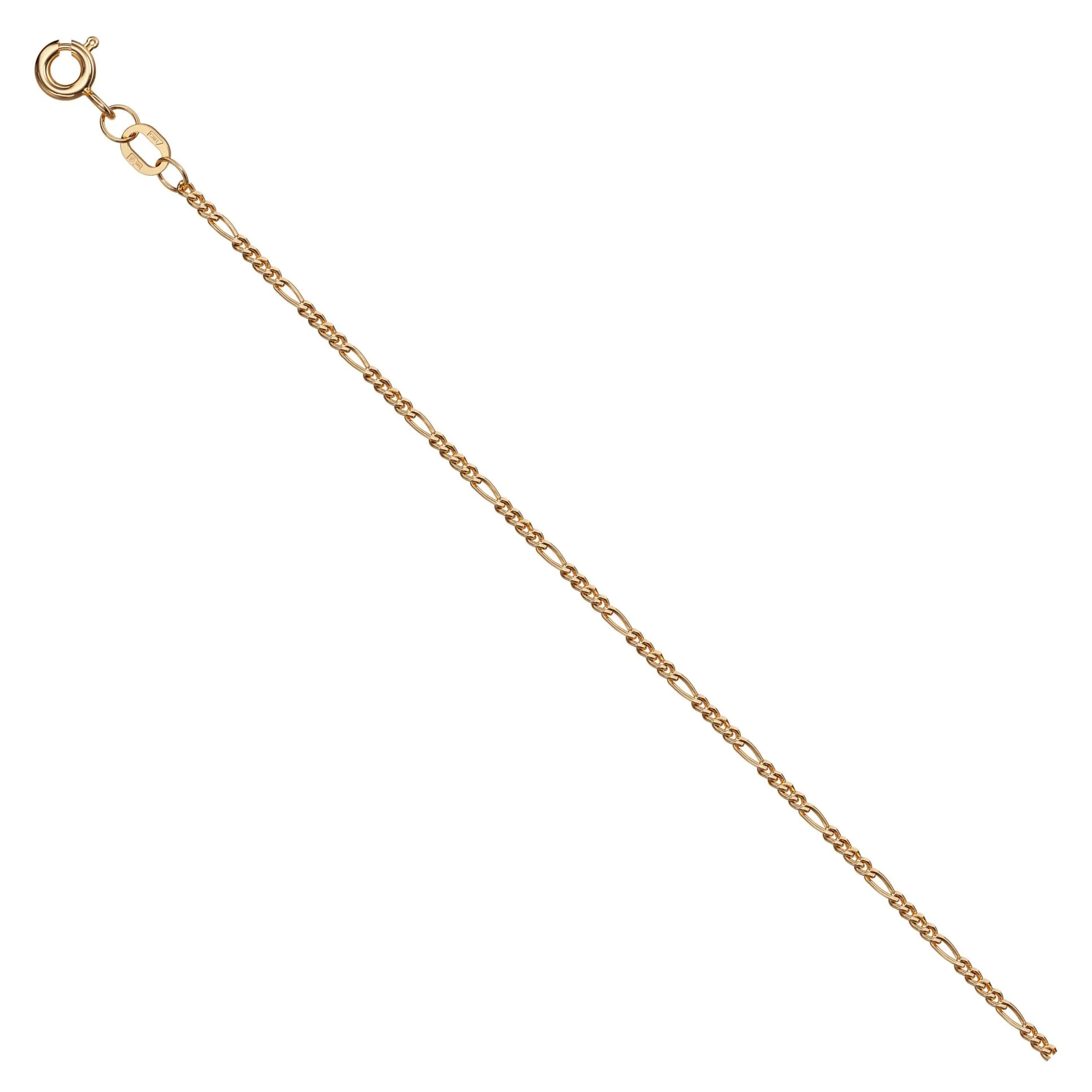 Figaro Cuatro Bracelet 14ct Gold