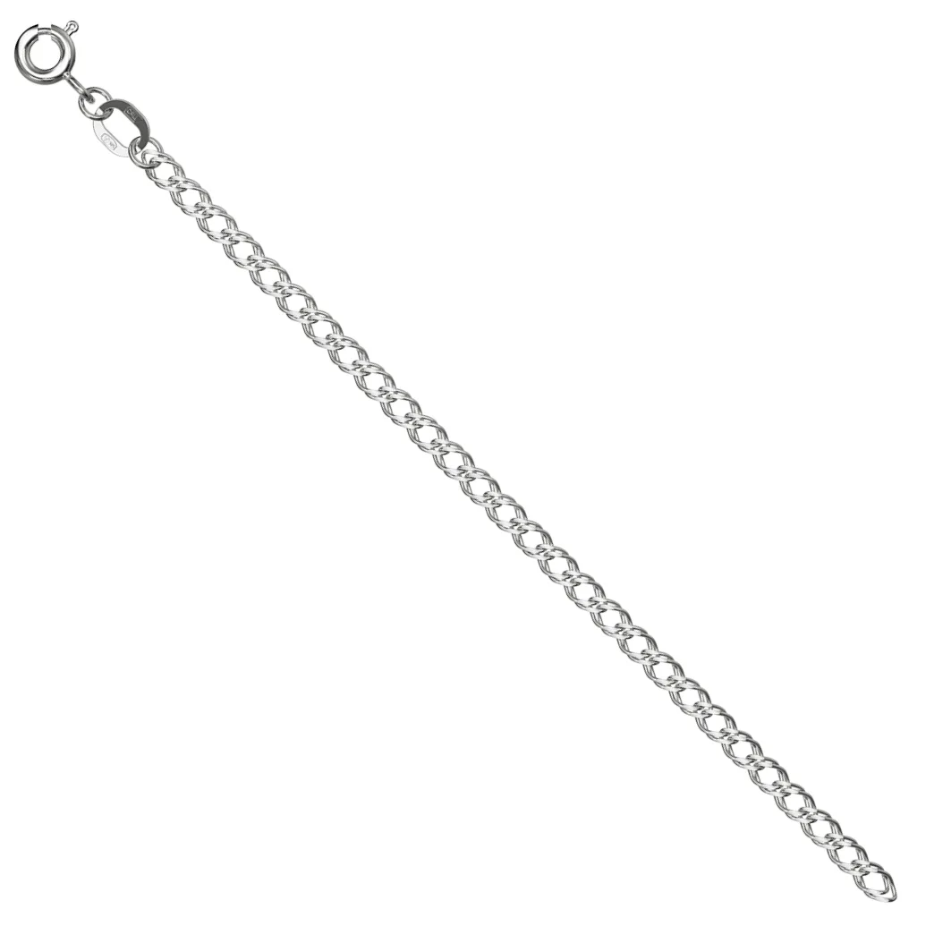 Rombo Chain Necklace 925 Sterling Silver Diamond Cut — 55 cm