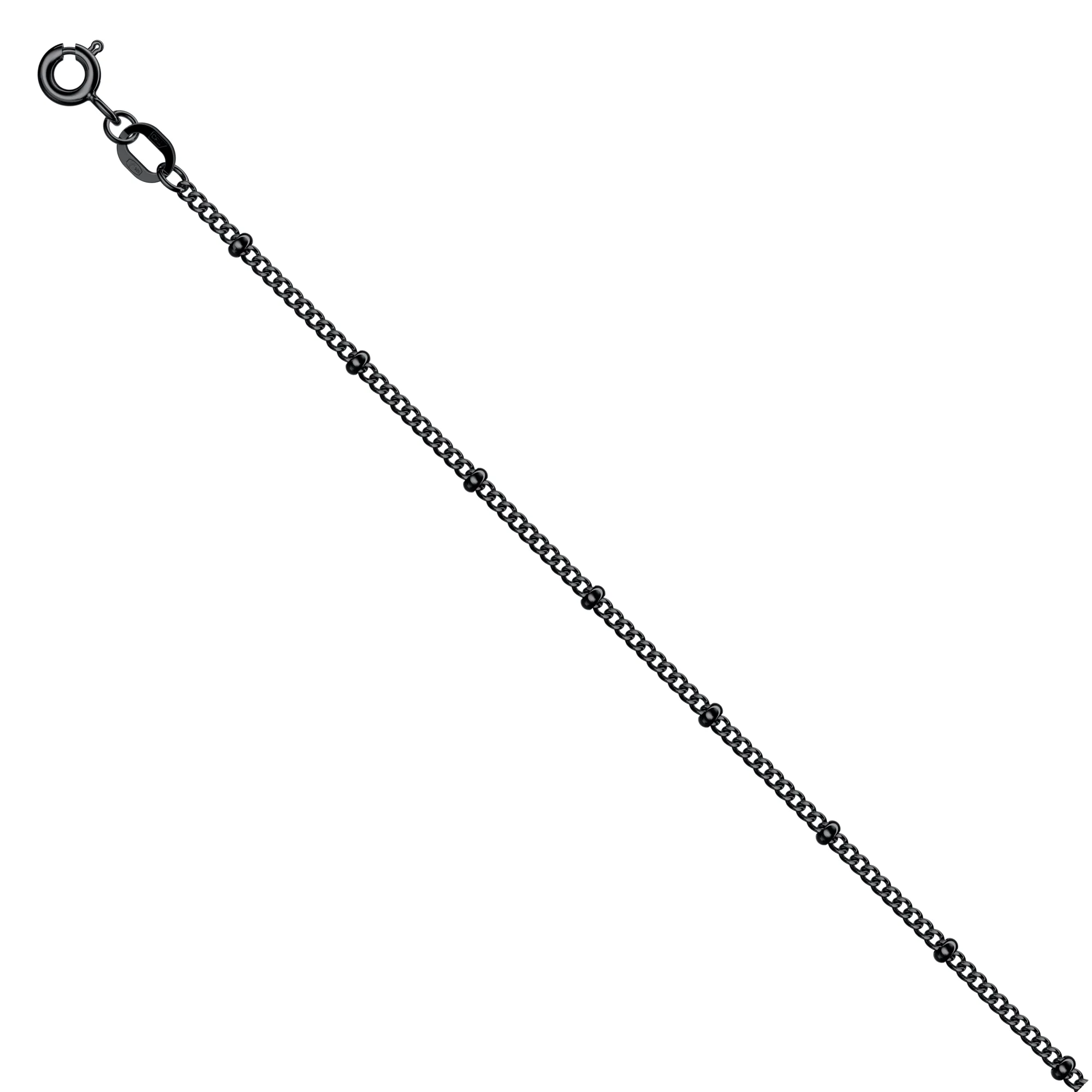 Saturna Chain Necklace Black Rhodium