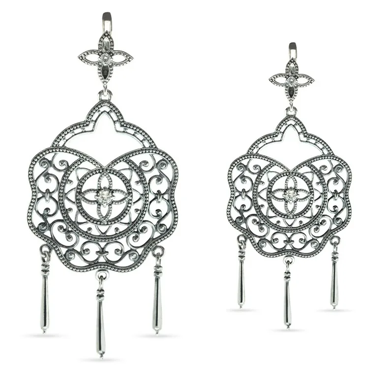 Enchanted Garden Earrings Sterling Silver