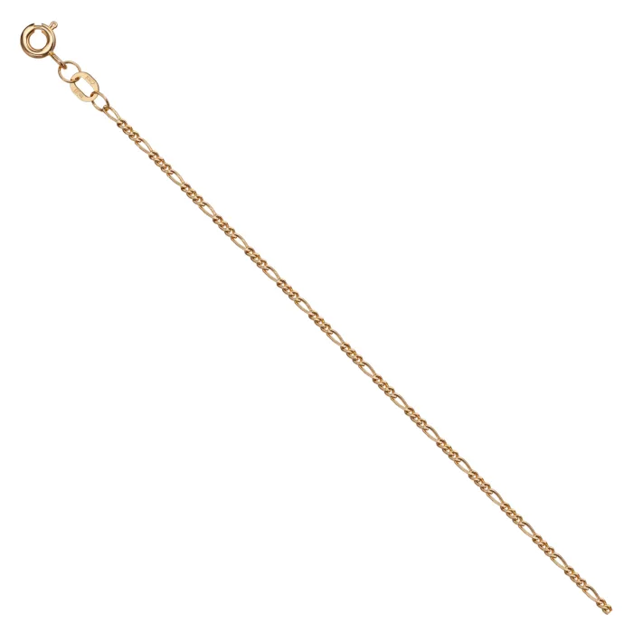 Figaro Tres 14ct Gold Chain Necklace