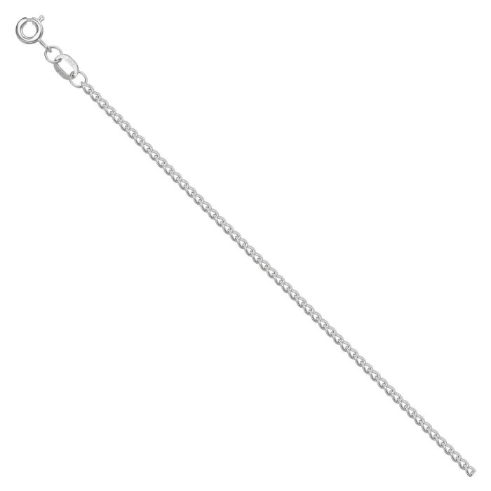 Gourmet Cordino Chain Necklace 925 Sterling Silver Diamond Cut — 55 cm