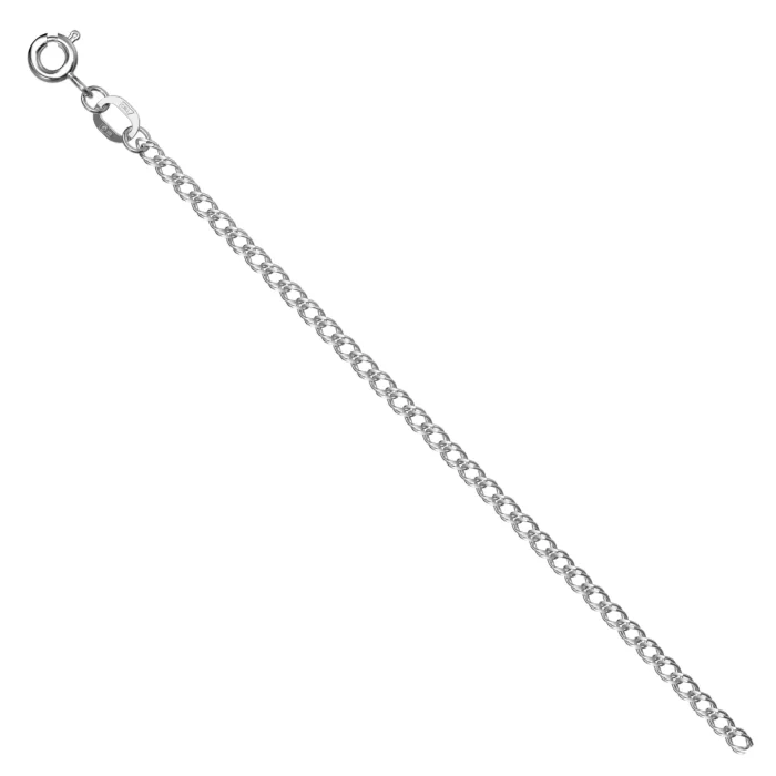 Rombo Double 14K White Gold Chain Necklace