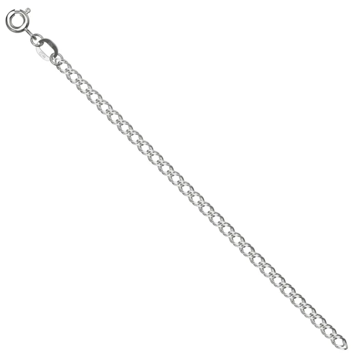 Rombo Chain Necklace 925 Sterling Silver Diamond Cut — 50 cm