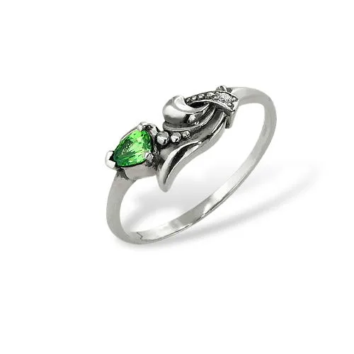 Tulip Vintage Silver Ring 925 Sterling Silver