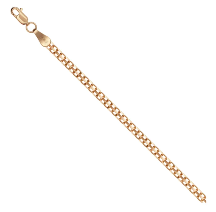 14ct Rose Gold Diamond Cut Bismarck Necklace — 0.50 mm