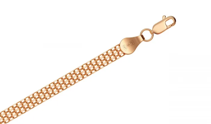 14ct Rose Gold Diamond Cut Double Bismarck Necklace — 0.35 mm
