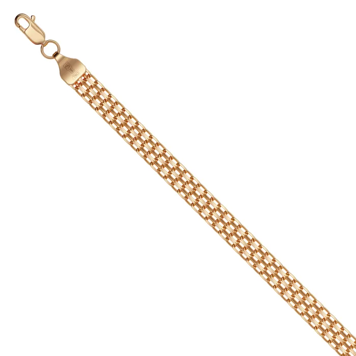 14ct Rose Gold Diamond Cut Double Bismarck Necklace — 0.50 mm