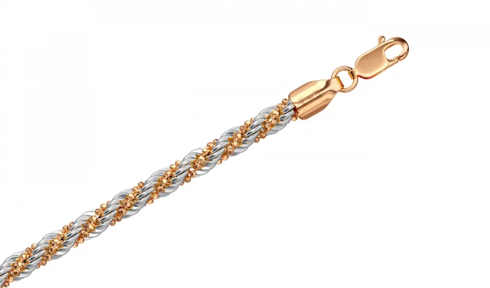 14ct White & Rose Gold Corda Bracelet