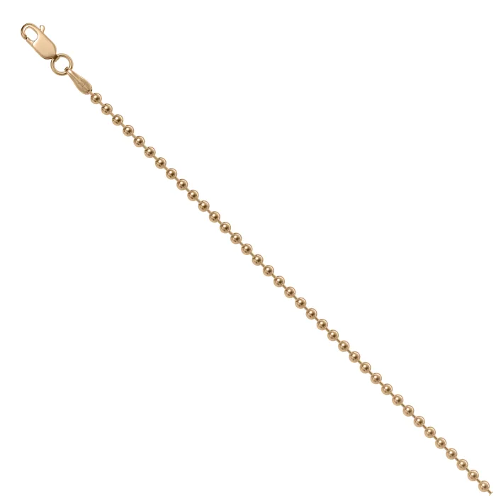 Bead Ball Necklace 14CT Rose Gold Vermeil on Sterling Silver 925