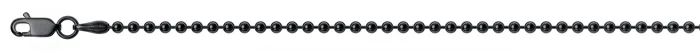 Ball Bead Chain Bracelet Black Rhodium