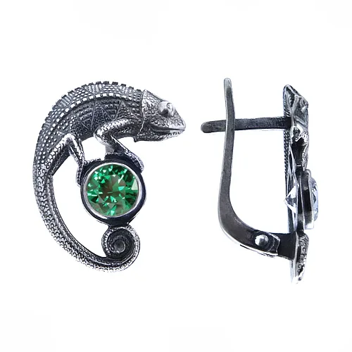 Chameleon Earrings Sterling Silver 925