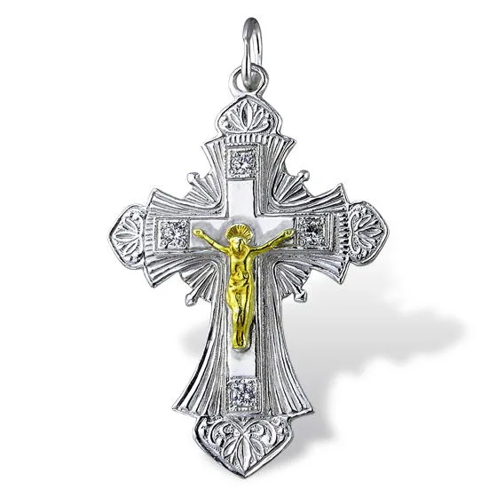 Silver Crucifix Cross Pendant